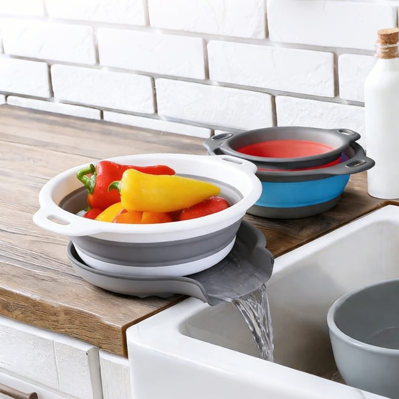 4 Piece Collapsible Silicone Kitchen Strainer Set