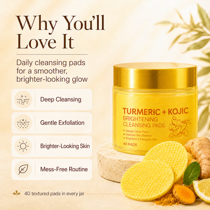 Truelumi Turmeric + Kojic Brightening Cleansing Pads