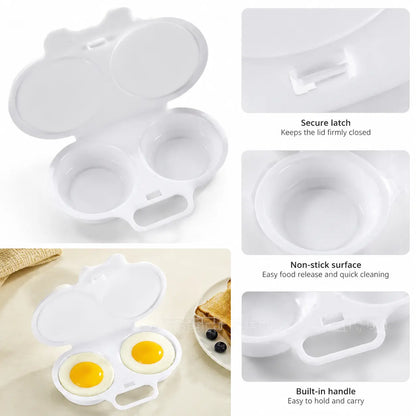 EggEase™ Microwave Egg Maker-Perfect Poached Eggs & Omelettes in Minutes