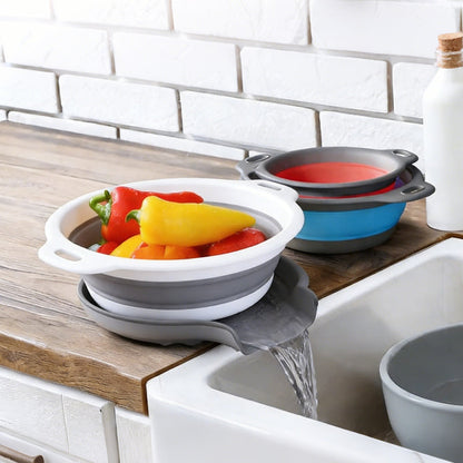 4 Piece Collapsible Silicone Kitchen Strainer Set