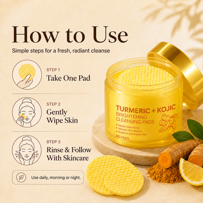 Truelumi Turmeric + Kojic Brightening Cleansing Pads