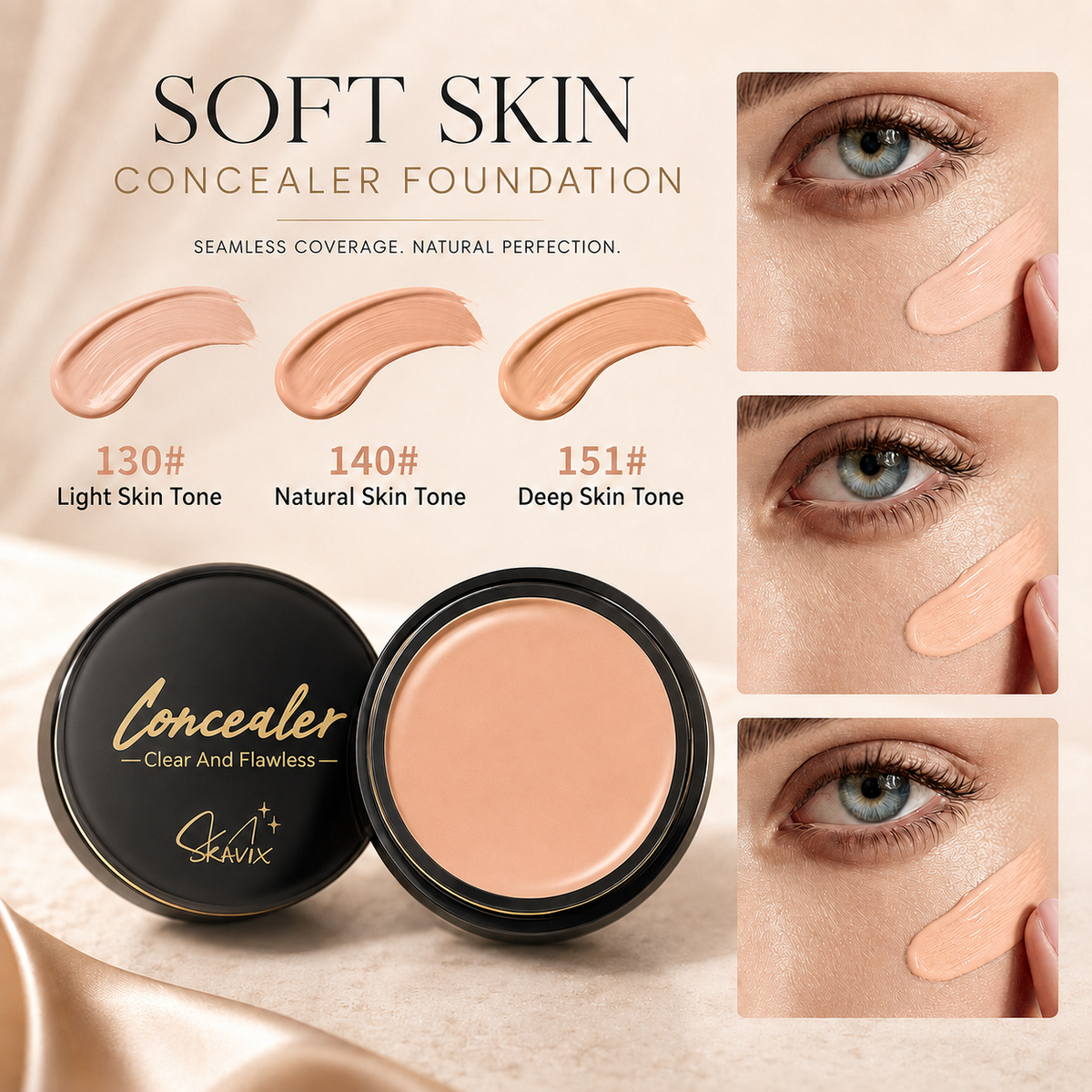 Skivax™:Full-Coverage Cream Concealer