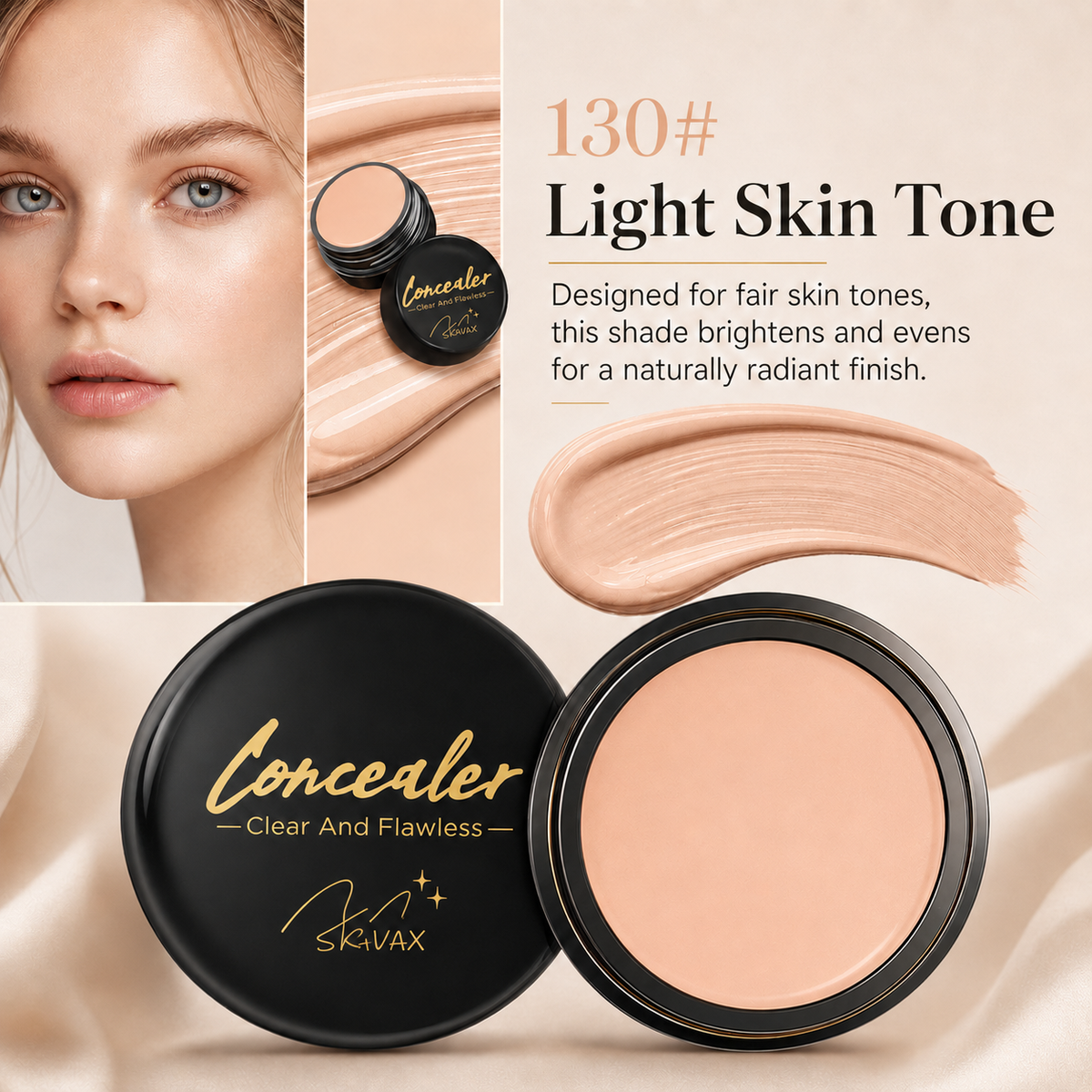 Skivax™:Full-Coverage Cream Concealer