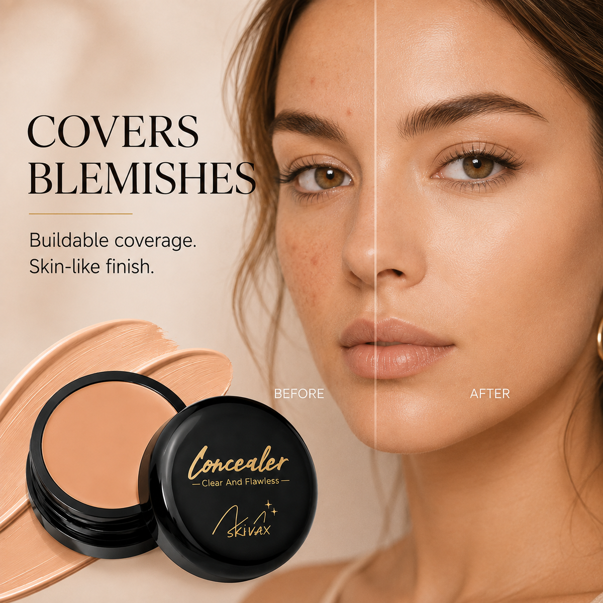 Skivax™:Full-Coverage Cream Concealer