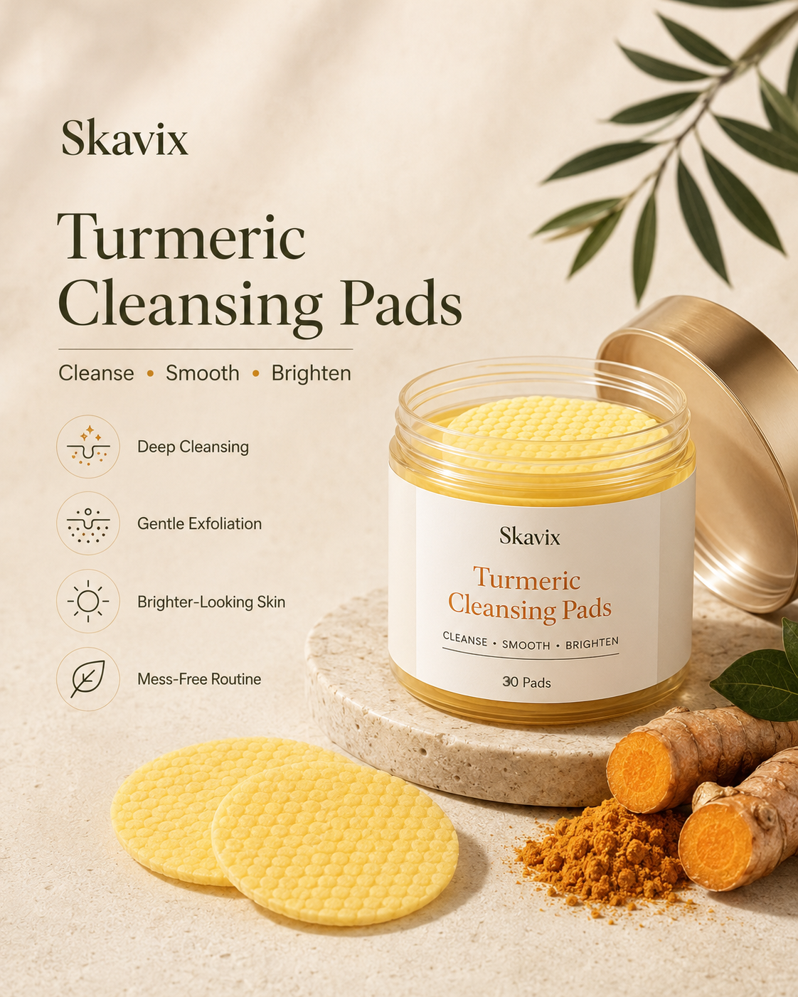 Skivax™：Turmeric Glow Pads