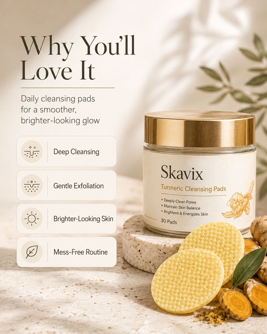 Skivax™：Turmeric Glow Pads