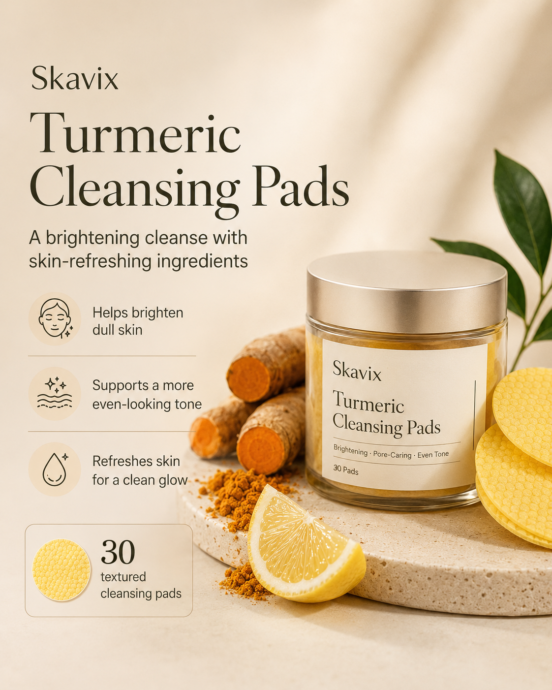 Skivax™：Turmeric Glow Pads
