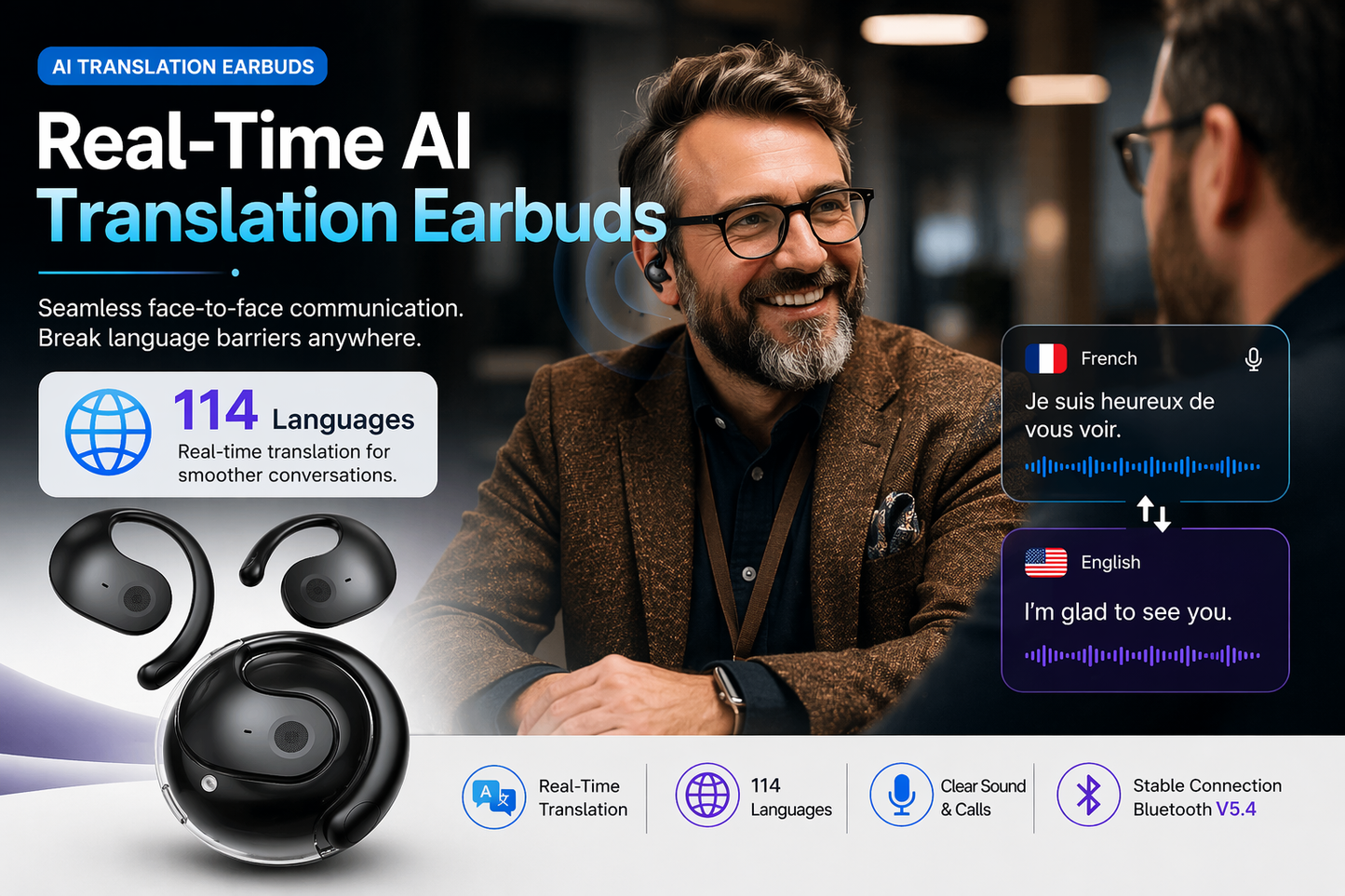 Real-Time AI Translation Earbuds🔥