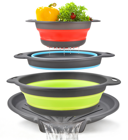 4 Piece Collapsible Silicone Kitchen Strainer Set