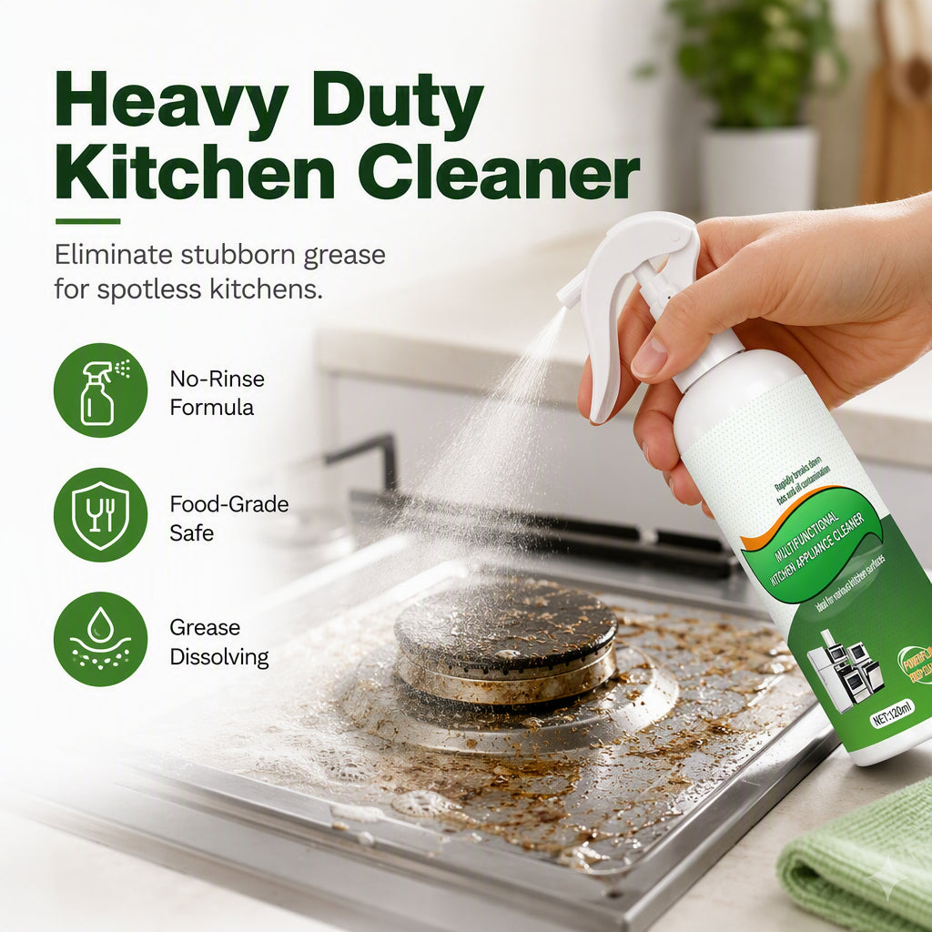 Kitchen grease cleaner spray in a modern kitchen