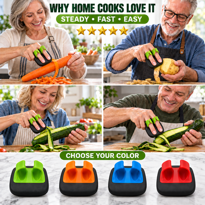 Ergonomic Two-Finger Fruit and Vegetable Peeler